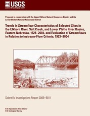 Trends in Streamflow Characteristics of Selected Sites in the Elkhorn River, Salt Creek, and Lower Platte River Basins, Eastern Nebraska, 1928?2004, and Evaluation of Streamflows in Relation to Instream-Flow Criteria, 1953?2004