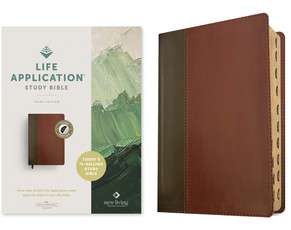 NLT Life Application Study Bible, Third Edition (Red Letter, Leatherlike, Brown/Tan, Indexed)
