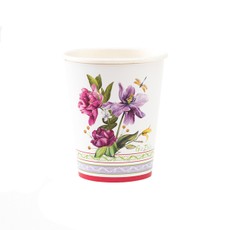 Vienkartiniai puodeliai su dekoratyviniais apvalkalais „Blossom“, 250 ml, 8 vnt.