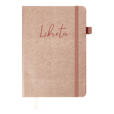 Knyga su gumute A5 96l LIBRETA smėlio sp. lygiais lapais