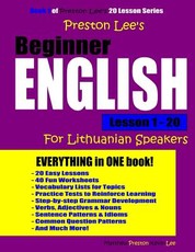 Preston Lee's Beginner English Lesson 1 - 20 For Lithuanian Speakers