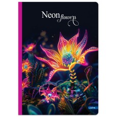 Sąsiuvinis(platus) A5 60lap 80g lang NEON FLOWERS