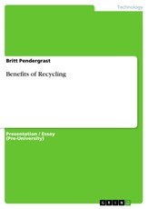 Pendergrast, B: Benefits of Recycling