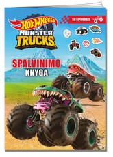 Hot wheels. Monster trucks. Spalvinimas su lipdukais
