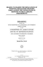 Hearing to examine the implications of potential retaliatory measures taken against the United States in response to meat labeling requirements