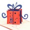 3D iššokantis atvirukas  „Birthday Gift Box“