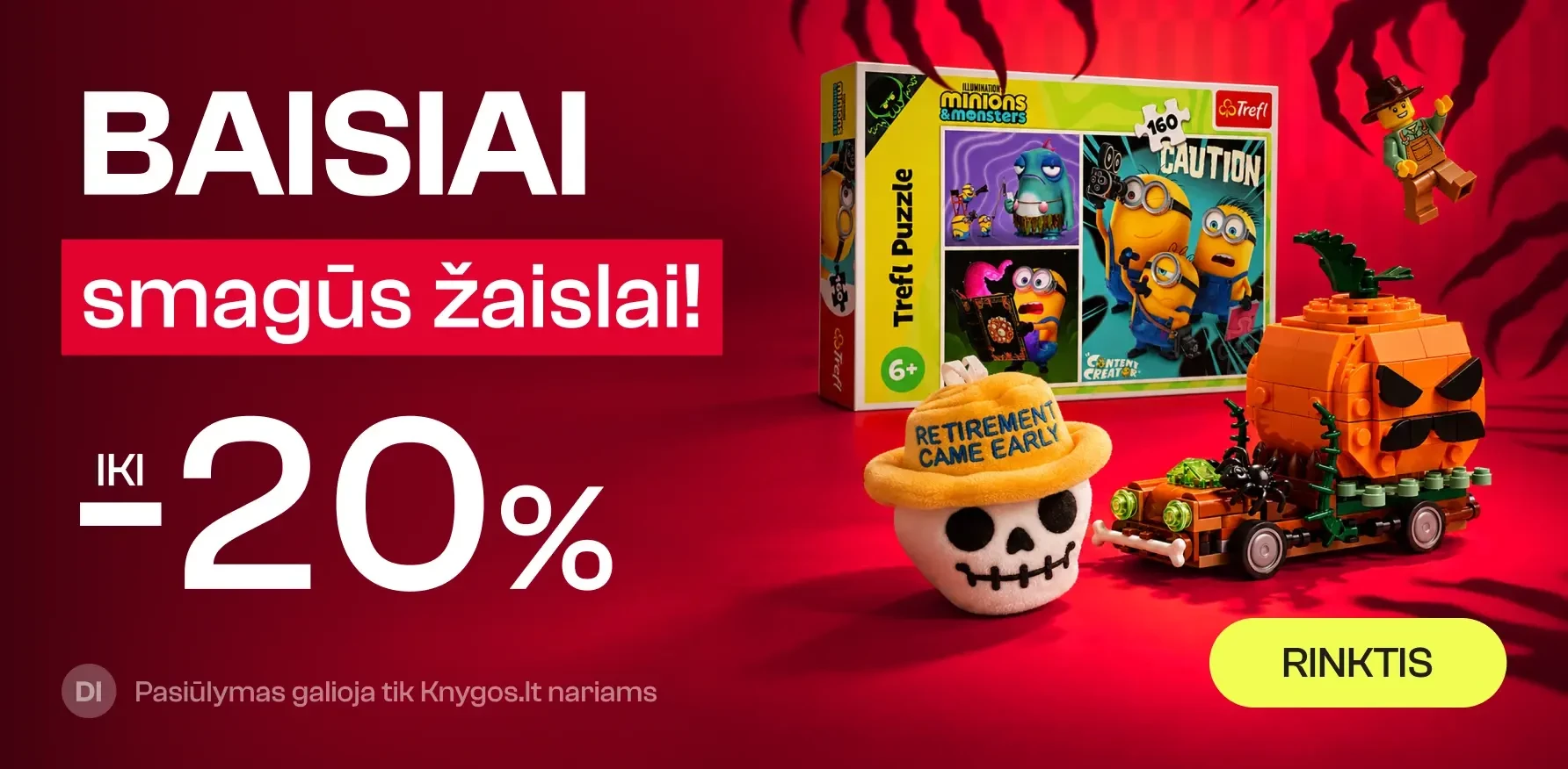 Žaislai ir žaidimai iki 20%!