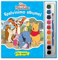 Mikė Pūkuotukas. Spalvinimo albumas su dažais