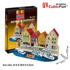 3D dėlionė: Bergen Norway