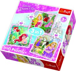 TREFL DISNEY PRINCESS 3 dėlionių rinkinys „Princesės“ TREFL DISNEY PRINCESS 3 dėlionių rinkinys „Princesės“