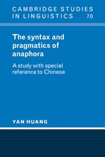 The Syntax and Pragmatics of Anaphora