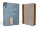 Niv, Thinline Bible, Compact, Leathersoft, Brown/White, Zippered, Red Letter, Comfort Print