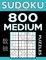 Sudoku Book 800 Medium Puzzles