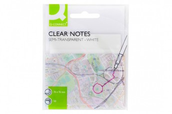 Lipnūs lapeliai pusiauskaidrūs 76x76 50lap balti