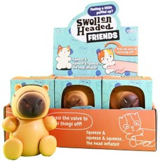 Antistresinis žaislas „Kapibara“ su pripučiama galva, 10 cm