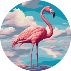 Tapyba pagal skaičius: NUOSTABUSIS FLAMINGAS art_selena_ua d33