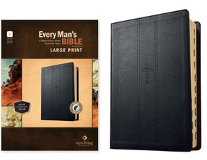 NLT Every Man's Bible, Large Print, Filament Enabled (Leatherlike, Covenant Black, Indexed, Red Letter)