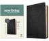 NLT Large Print Thinline Center-Column Reference Bible, Filament Enabled (Leatherlike, Black Holy Windows, Red Letter)