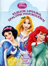 Princesė. Klijuok lipduką, spalvink paveiksliuką!