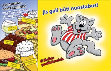 Linksmas trigubas atvirukas su voku