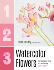 1, 2, 3 Watercolor Flowers