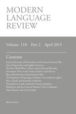 Modern Language Review (110