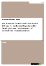 The Statute of the International Criminal Tribunal for the Former Yugoslavia: The Development of Criminalisation of International Humanitarian Law
