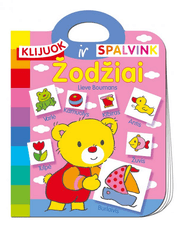 Žodžiai: klijuok ir spalvink