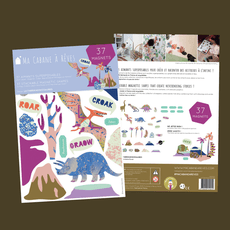 Magnetai MA CABANE À RÊVES „Dinozaurai“, 37 vnt.