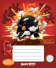MOKYTOJAI REKOMENDUOJA: ypač kokybiško, nepergeriančio rašalo popieriaus 2–12 klasės sąsiuvinis langeliais, Angry Birds. Nr. 1 (12 l.)