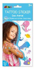 AVENIR Priklijuojamos tatuiruotės „Jūros gyvūnai“