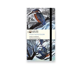 Angela Harding: Suffolk Kingfishers Flame Tree Sticky Notes Folder