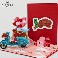 3D iššokantis atvirukas „Vespa“