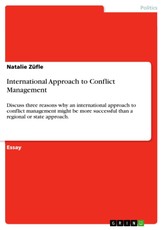 Züfle, N: International Approach to Conflict Management