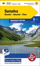KuF Schweiz Wanderkarte 20 1 : 60 000 Surselva, Disentis