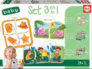 3 dėlionės  BABY SET 3 in 1  2-4 metų