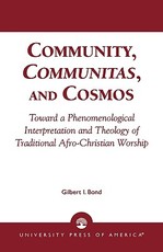 Community, Communitas, and Cosmos