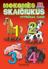 Mokomės skaičiukus. Gyvūnėliai kaime.