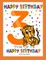 Three Year Old Coloring Book Happy Birthday