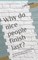 Why do nice people finish last?