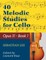 LEE - 40 Melodic Studies - Opus 31 - for cello solo - Book 1