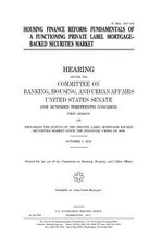 Housing finance reform