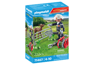 PLAYMOBIL ACTION HEROES Ugniagesių misija: gyvūnų gelbėjimas 71467