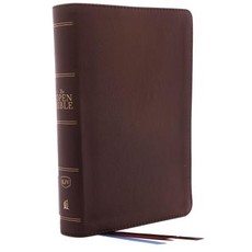 The Kjv, Open Bible, Genuine Leather, Brown, Red Letter Edition, Comfort Print