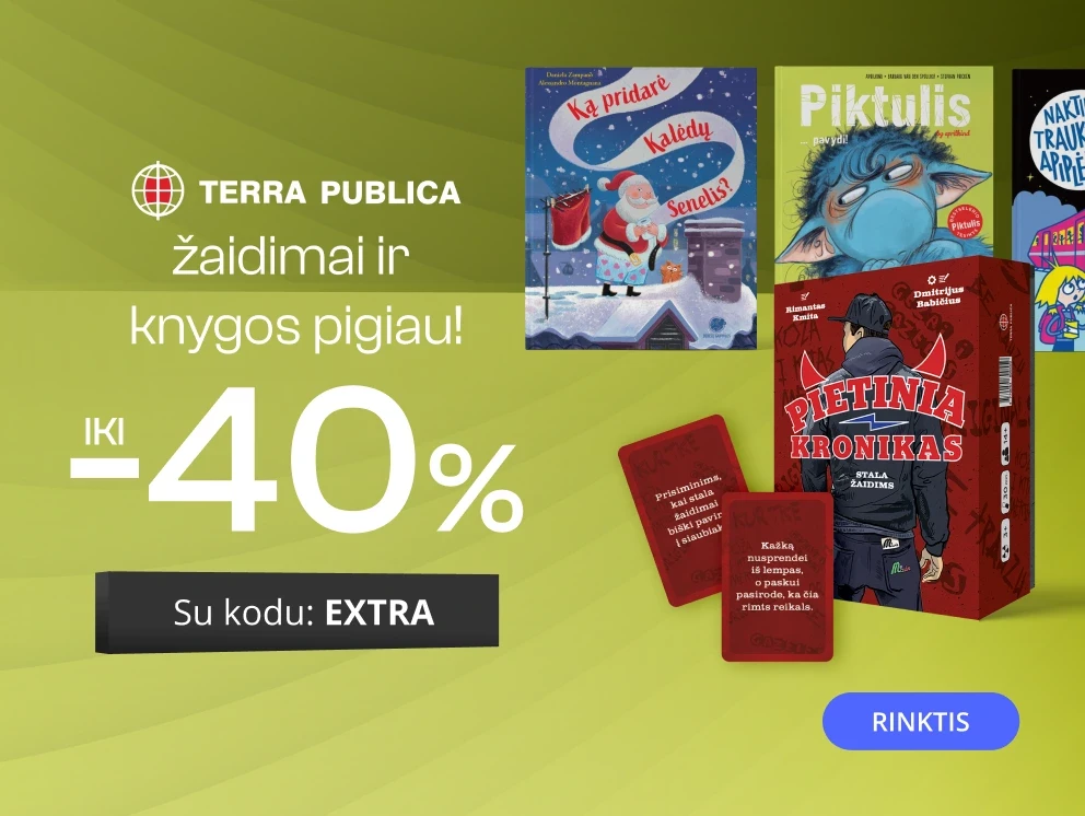 Leidyklos TERRA PUBLICA knygoms ir žaidimams iki -40% extra nuolaidos!