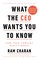 What the CEO Wants You to Know