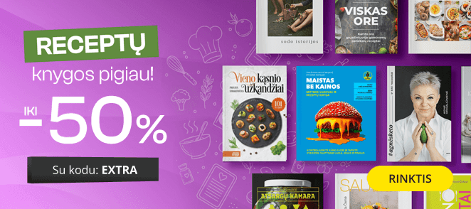 RECEPTŲ KNYGOMS - extra nuolaidos iki -50%!