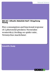 Prey consumption and functional response of a phytoseiid predator, Neoseiulus womersleyi, feeding on spider mite, Tetranychus macferlanei