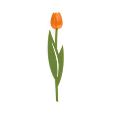 Knygos skirtukas „Tulpė“, oranžinis