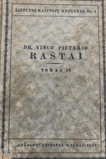 Dr. Vinco Pietario raštai. IV tomas
